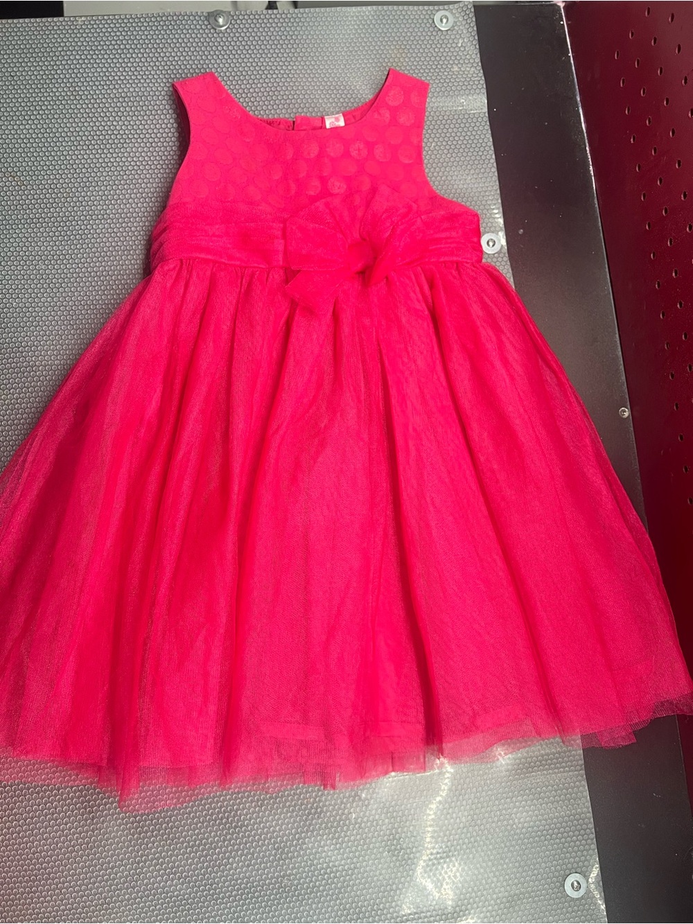 Cherokee Hot Pink Tulle Party Dress with Bow